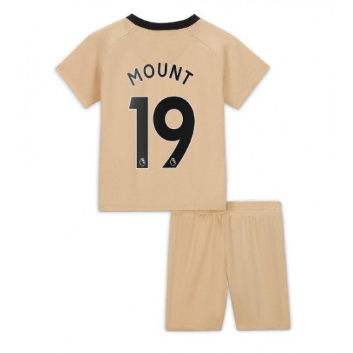 Dres Chelsea Mason Mount #19 Rezervni za djecu 2022-23 Kratak Rukav (+ kratke hlače)